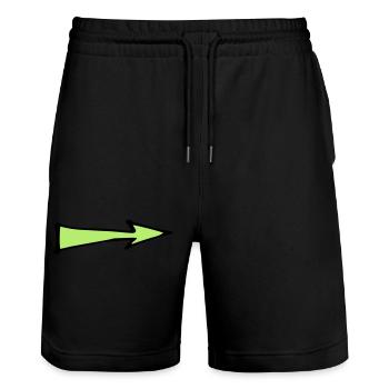 Flèche verte - Short de jogging bio TRAINER Stanley/Stella unisexe - noir - Devant - Nik (191cm) & Marisol (170cm)