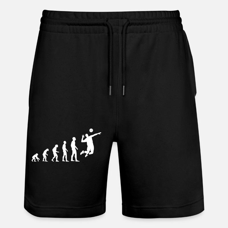 Volleyball Evolution - Stanley/Stella Trainer Unisex Organic Jogging Shorts - black