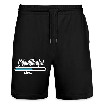 Eiskunstlaufen lädt bitte warten - Stanley/Stella Unisex Bio Joggingshorts Trainer  - Schwarz - Vorne - Nik (191cm) & Marisol (170cm)