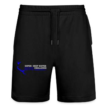 Plongée - Logo - Short de jogging bio TRAINER Stanley/Stella unisexe - noir - Devant - Nik (191cm) & Marisol (170cm)