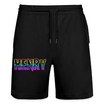 arc en ciel henry rs - Short de jogging bio TRAINER Stanley/Stella unisexe - noir - Devant - Nik (191cm) & Marisol (170cm)