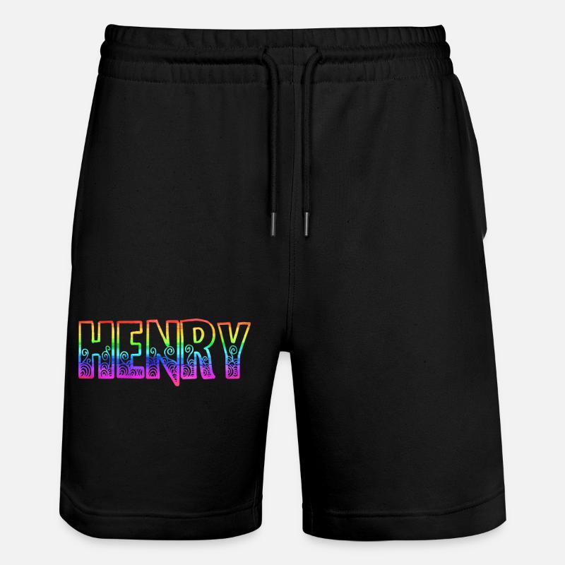 henry rs regenbogen - Stanley/Stella Unisex Bio Joggingshorts Trainer  - Schwarz