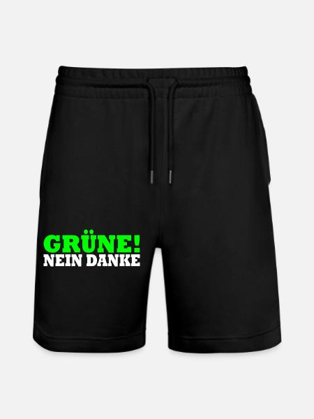 Grüne Nein Danke - Stanley/Stella Unisex Bio Joggingshorts Trainer - Schwarz