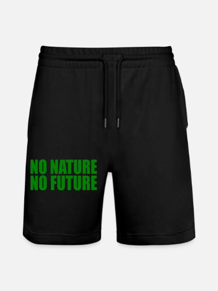 No nature no future - Stanley/Stella Trainer Unisex Organic Jogging Shorts - black