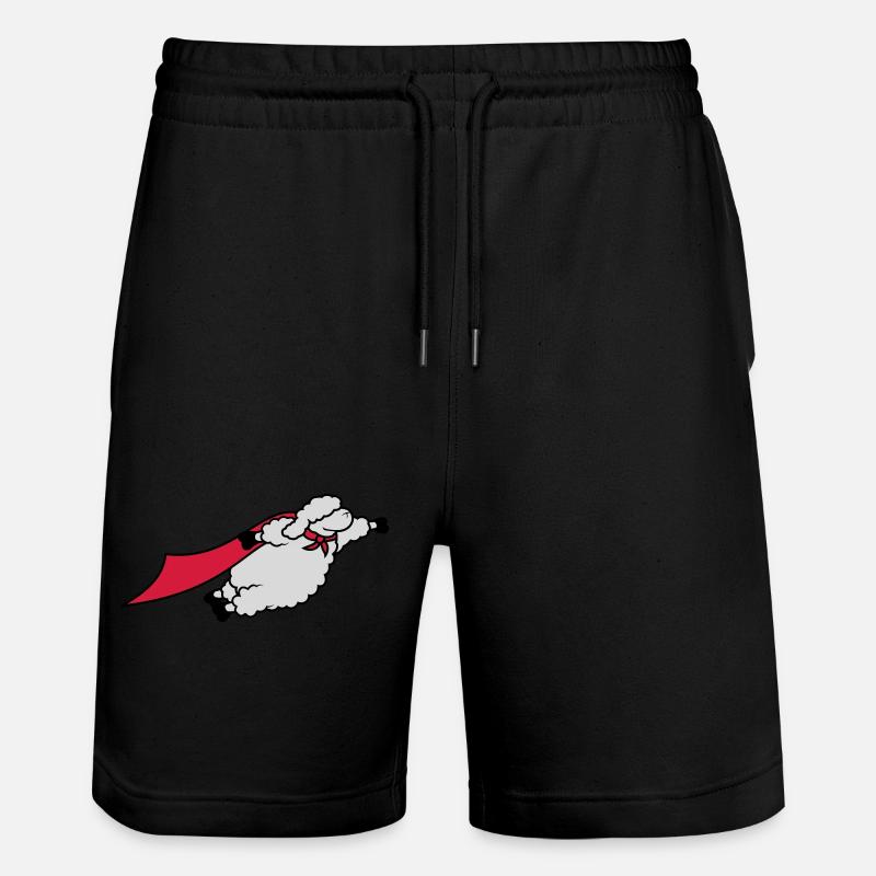 Drôle de mouton super-héros - Short de jogging bio TRAINER Stanley/Stella unisexe - noir