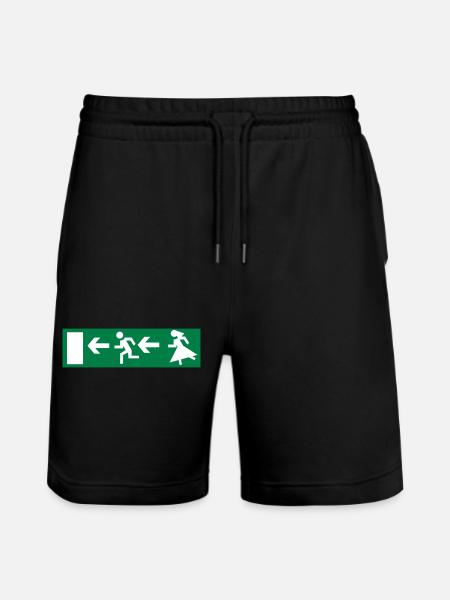Junggesellenabschied - Stanley/Stella Unisex Bio Joggingshorts Trainer - Schwarz