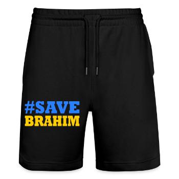 Save brahim - Stanley/Stella Unisex Bio Joggingshorts Trainer  - Schwarz - Vorne - Nik (191cm) & Marisol (170cm)