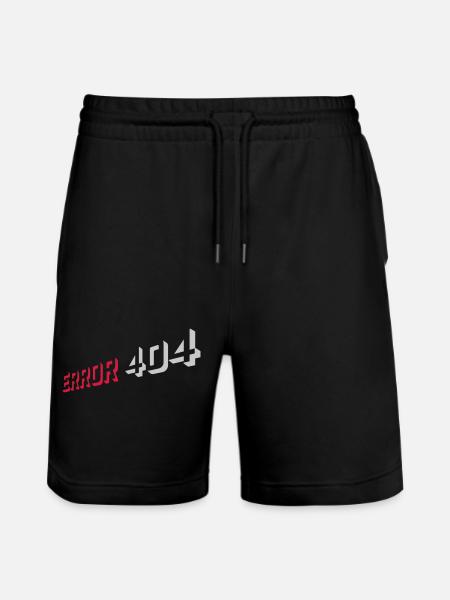 Error 404 Nerd Computer - Stanley/Stella Unisex Bio Joggingshorts Trainer - Schwarz