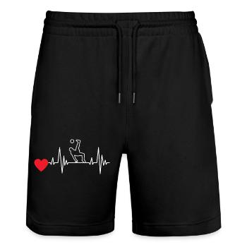 Football Football player Football coach Footballer - Stanley/Stella Trainer Unisex Organic Jogging Shorts - black - Front - Nik (191cm) & Marisol (170cm)