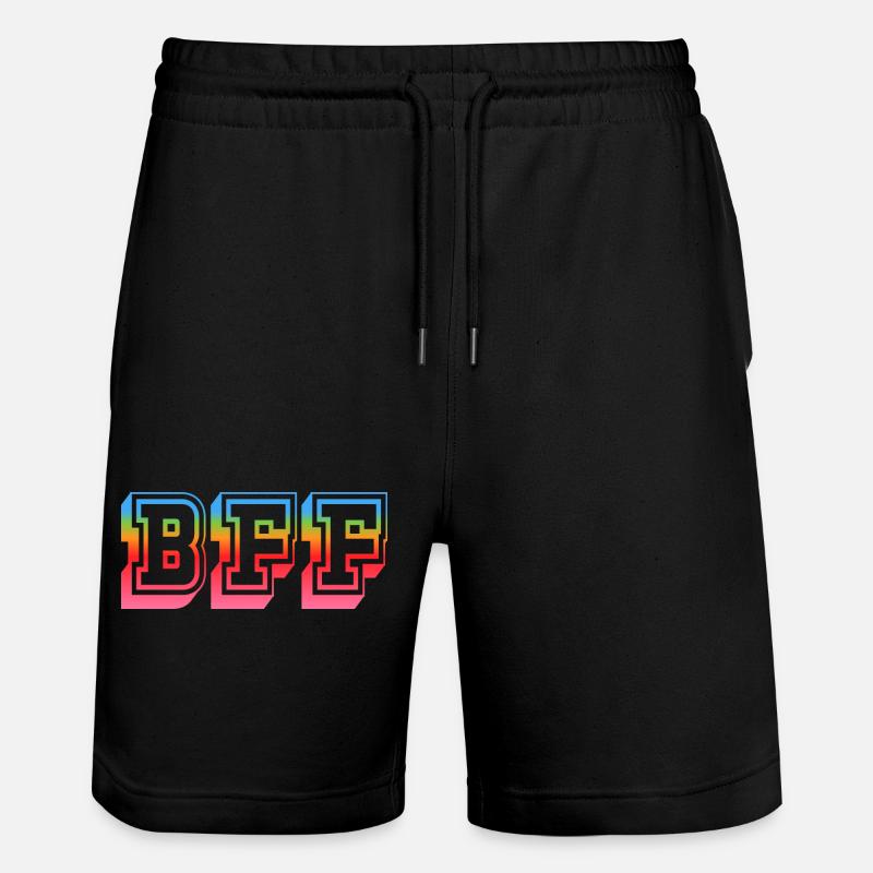BFF Tshirt rainbowstar - Short de jogging bio TRAINER Stanley/Stella unisexe - noir