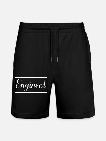 Engineer Proud Graduated Engineering Student - Stanley/Stella Trainer Unisex Organic Jogging Shorts - black