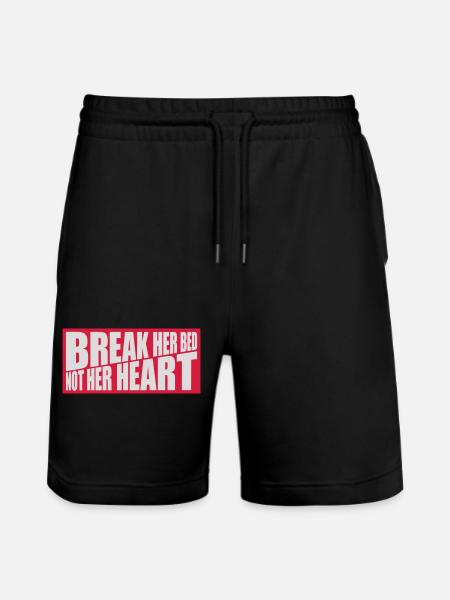 break her bed quote - Stanley/Stella Trainer Unisex Organic Jogging Shorts - black