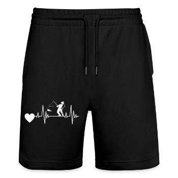 Pêcheur à la ligne Hameçons de pêche Pêche Pêche - Short de jogging bio TRAINER Stanley/Stella unisexe - noir - Devant - Nik (191cm) & Marisol (170cm)