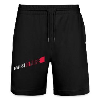 Dire moins faire plus - Short de jogging bio TRAINER Stanley/Stella unisexe - noir - Devant - Nik (191cm) & Marisol (170cm)