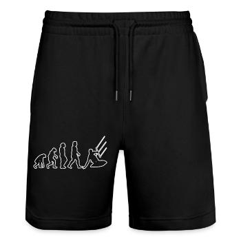 Kitesurfer Windsurfing Surf Windsurfer Cadeau - Short de jogging bio TRAINER Stanley/Stella unisexe - noir - Devant - Nik (191cm) & Marisol (170cm)