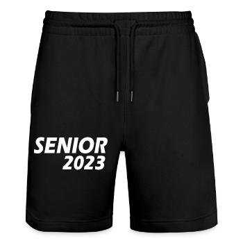 Senior 2023 - Stanley/Stella Unisex Bio Joggingshorts Trainer  - Schwarz - Vorne - Nik (191cm) & Marisol (170cm)