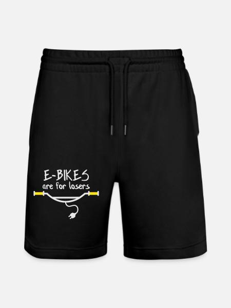 E-Bikes are for losers - Stanley/Stella Trainer Unisex Organic Jogging Shorts - black