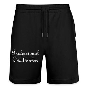 Réfléchisseur professionnel - Short de jogging bio TRAINER Stanley/Stella unisexe - noir - Devant - Nik (191cm) & Marisol (170cm)