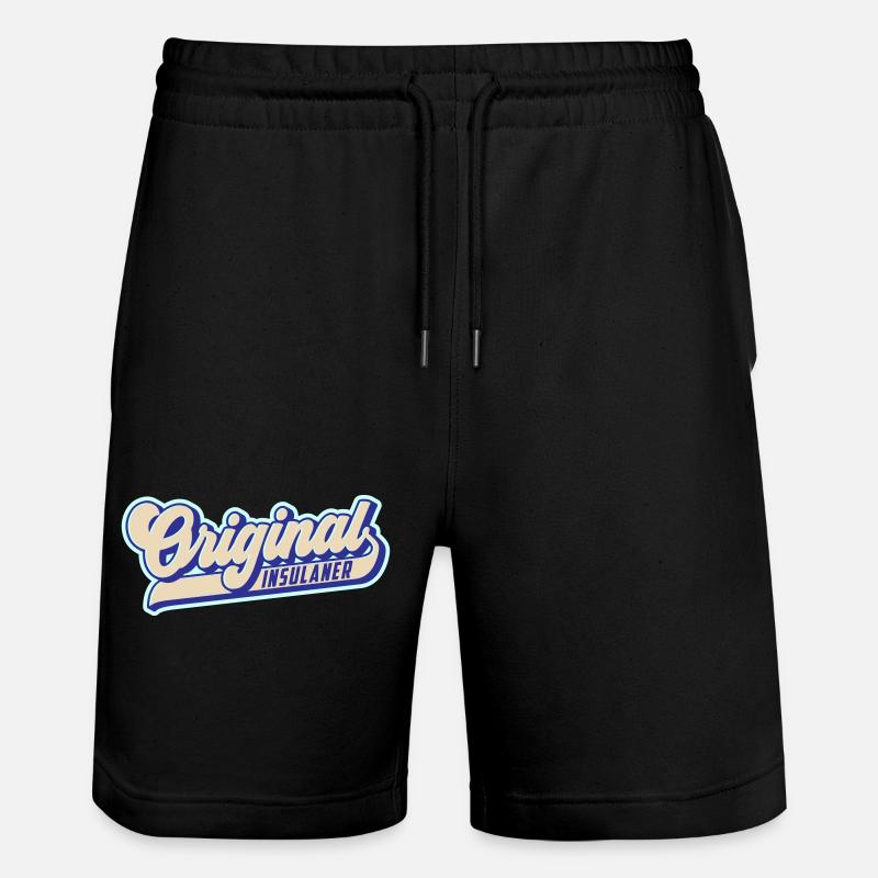 Original Insulaner | Stolzer Inselbewohner - Stanley/Stella Unisex Bio Joggingshorts Trainer  - Schwarz