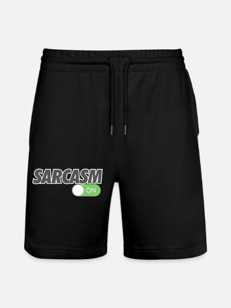 SARCASM ON - Stanley/Stella Trainer Unisex Organic Jogging Shorts - black