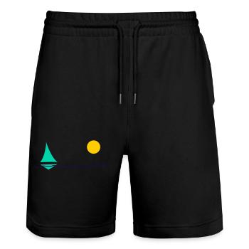 Mer et bateau - Short de jogging bio TRAINER Stanley/Stella unisexe - noir - Devant - Nik (191cm) & Marisol (170cm)