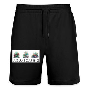 Aquascaping-Meisterwerk: Natur im Glas - Stanley/Stella Unisex Bio Joggingshorts Trainer  - Schwarz - Vorne - Nik (191cm) & Marisol (170cm)
