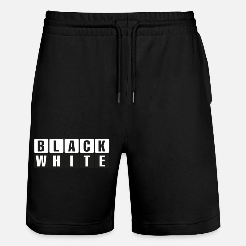 Black and White - Stanley/Stella Unisex Bio Joggingshorts Trainer  - Schwarz