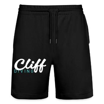 Cliff Diving - Stanley/Stella Trainer Unisex Organic Jogging Shorts - black - Front - Nik (191cm) & Marisol (170cm)