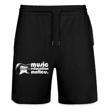 Musician Music Education Matters Music Teacher - Stanley/Stella Unisex Bio Joggingshorts Trainer  - Schwarz - Vorne - Nik (191cm) & Marisol (170cm)