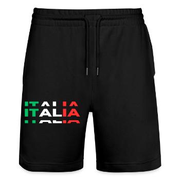 ITALIA - Short de jogging bio TRAINER Stanley/Stella unisexe - noir - Devant - Nik (191cm) & Marisol (170cm)