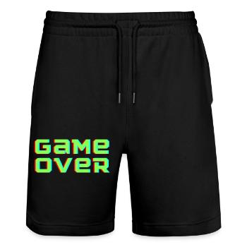 Game over - Stanley/Stella Unisex Bio Joggingshorts Trainer  - Schwarz - Vorne - Nik (191cm) & Marisol (170cm)