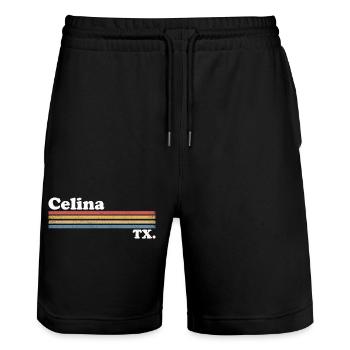 Celina - Short de jogging bio TRAINER Stanley/Stella unisexe - noir - Devant - Nik (191cm) & Marisol (170cm)