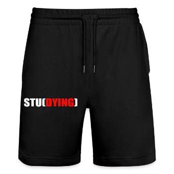 Student Cool Dictons Uni Studies - Short de jogging bio TRAINER Stanley/Stella unisexe - noir - Devant - Nik (191cm) & Marisol (170cm)