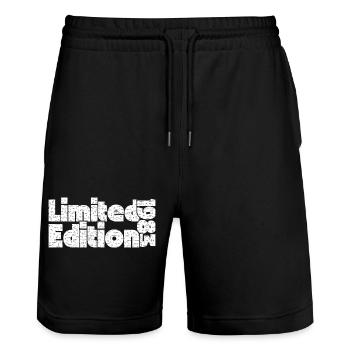Limited Edition 1983 - Short de jogging bio TRAINER Stanley/Stella unisexe - noir - Devant - Nik (191cm) & Marisol (170cm)