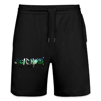 Science Science Scientist Physics Lab DNA - Stanley/Stella Trainer Unisex Organic Jogging Shorts - black - Front - Nik (191cm) & Marisol (170cm)