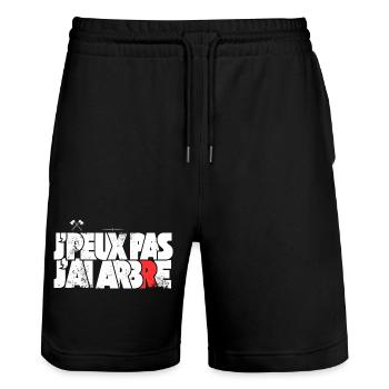 J'peux pas j'ai Arbre - Short de jogging bio TRAINER Stanley/Stella unisexe - noir - Devant - Nik (191cm) & Marisol (170cm)