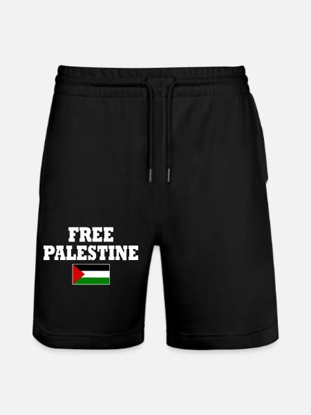 Free palestine فلسطين حرة - Stanley/Stella Trainer Unisex Organic Jogging Shorts - black