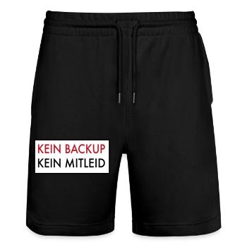 Backup - Stanley/Stella Unisex Bio Joggingshorts Trainer  - Schwarz - Vorne - Nik (191cm) & Marisol (170cm)