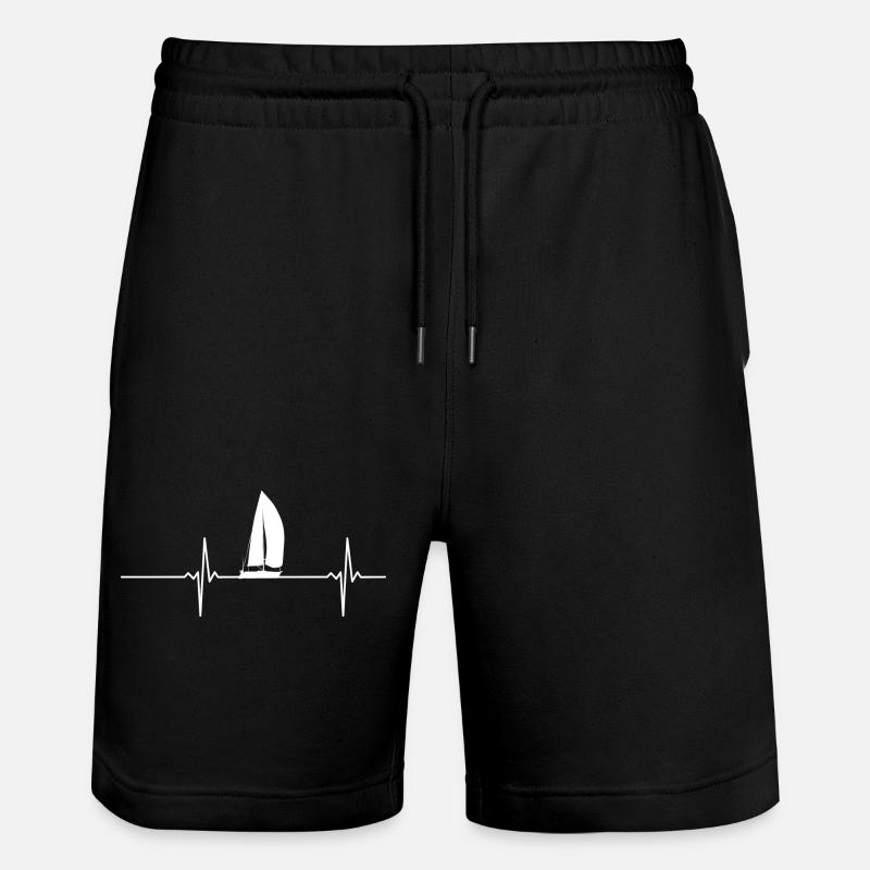 Voilier Sailing Heartbeat - Short de jogging bio TRAINER Stanley/Stella unisexe - noir