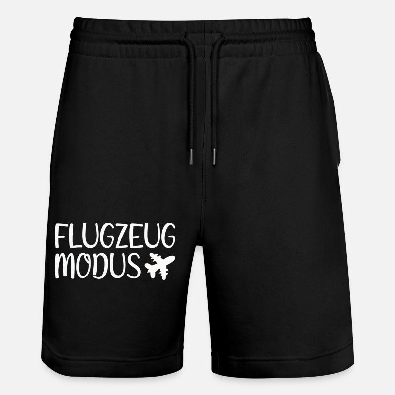 Flight mode - Stanley/Stella Trainer Unisex Organic Jogging Shorts - black