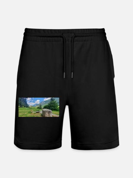 Berglandschaften - Stanley/Stella Unisex Bio Joggingshorts Trainer  - Schwarz