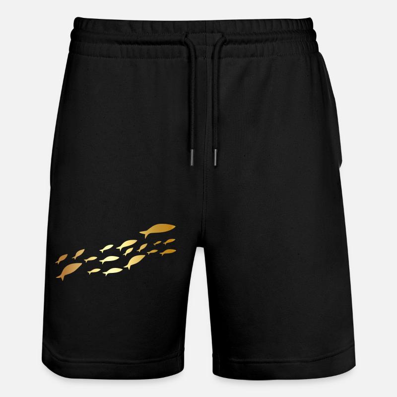 poisson sardine doré - Short de jogging bio TRAINER Stanley/Stella unisexe - noir