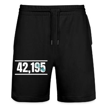 Marathon Running Jogging - Stanley/Stella Trainer Unisex Organic Jogging Shorts - black - Front - Nik (191cm) & Marisol (170cm)