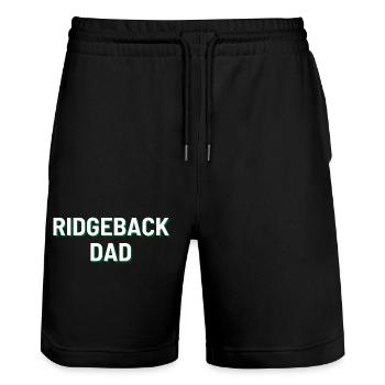Ridgeback Dad - Stanley/Stella Unisex Bio Joggingshorts Trainer  - Schwarz - Vorne - Nik (191cm) & Marisol (170cm)