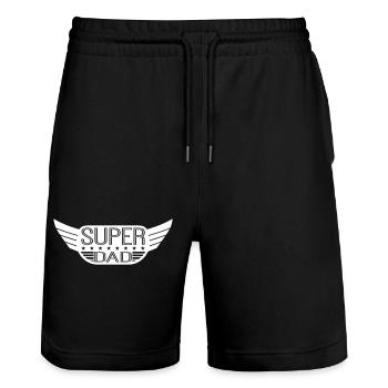 Super Best Dad Ever Best Dad In The World Love - Stanley/Stella Trainer Unisex Organic Jogging Shorts - black - Front - Nik (191cm) & Marisol (170cm)