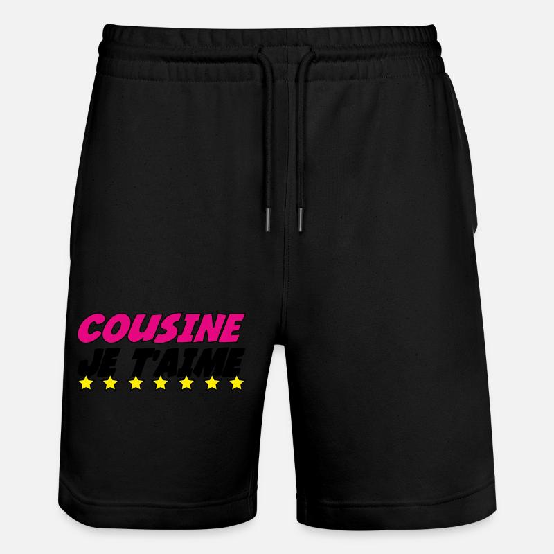 COUSINE, ich liebe dich - Stanley/Stella Unisex Bio Joggingshorts Trainer  - Schwarz