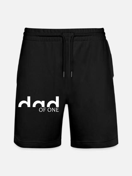 DAD of one - PAPA - Stanley/Stella Trainer Unisex Organic Jogging Shorts - black