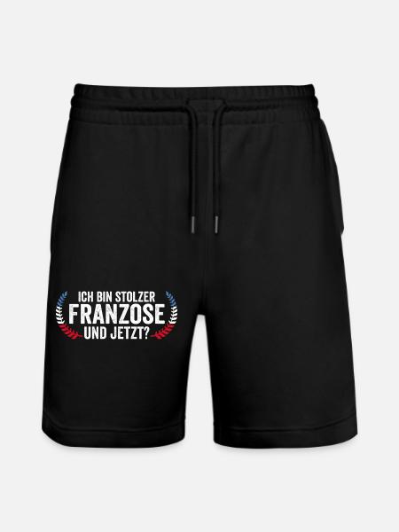 French French France - Stanley/Stella Trainer Unisex Organic Jogging Shorts - black