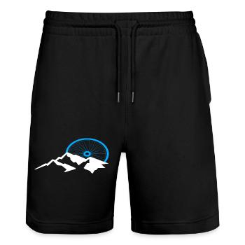 VTT Montagne Montagne Nature - Short de jogging bio TRAINER Stanley/Stella unisexe - noir - Devant - Nik (191cm) & Marisol (170cm)