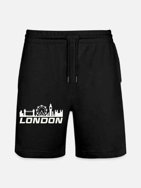 Skyline de Londres - Short de jogging bio TRAINER Stanley/Stella unisexe - noir